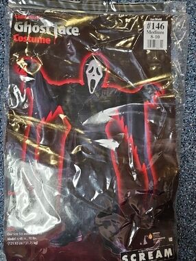 Ghost Face Kids Halloween Costume Size M 8-10